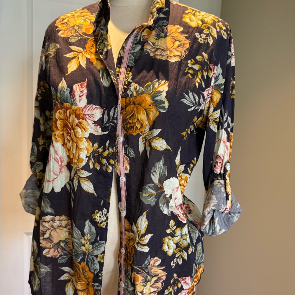 Floral Button-Up Women's Top